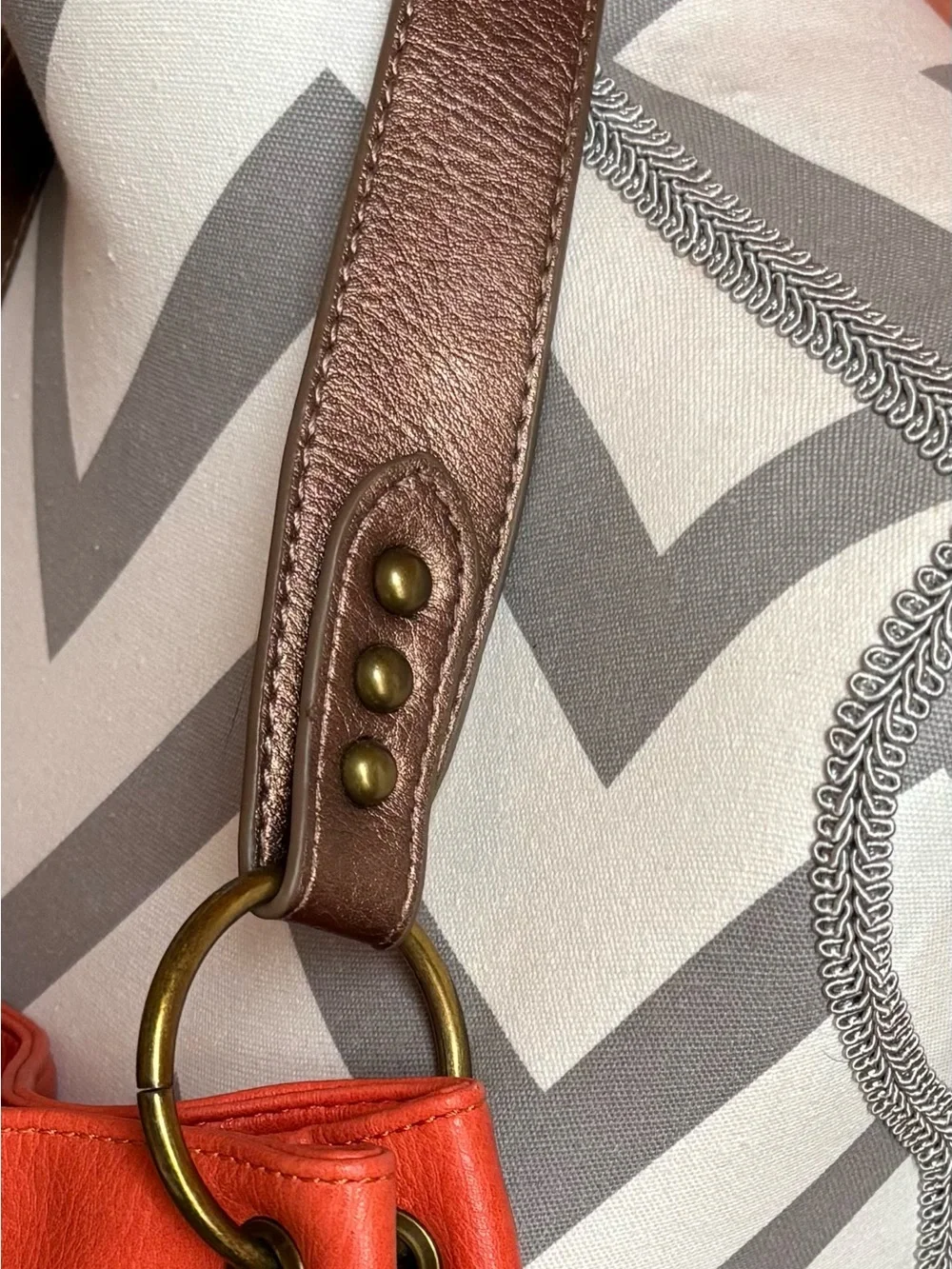 Montana West Coral and Bronze Two-Tone Shoulder Bag